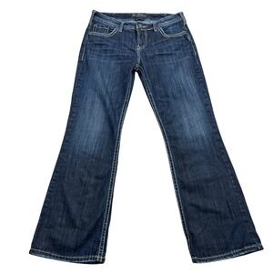 Silver Jeans Co Natsuki Mid Rise Bootcut Dark Wash Denim Jeans W30‎ L29 Indigo